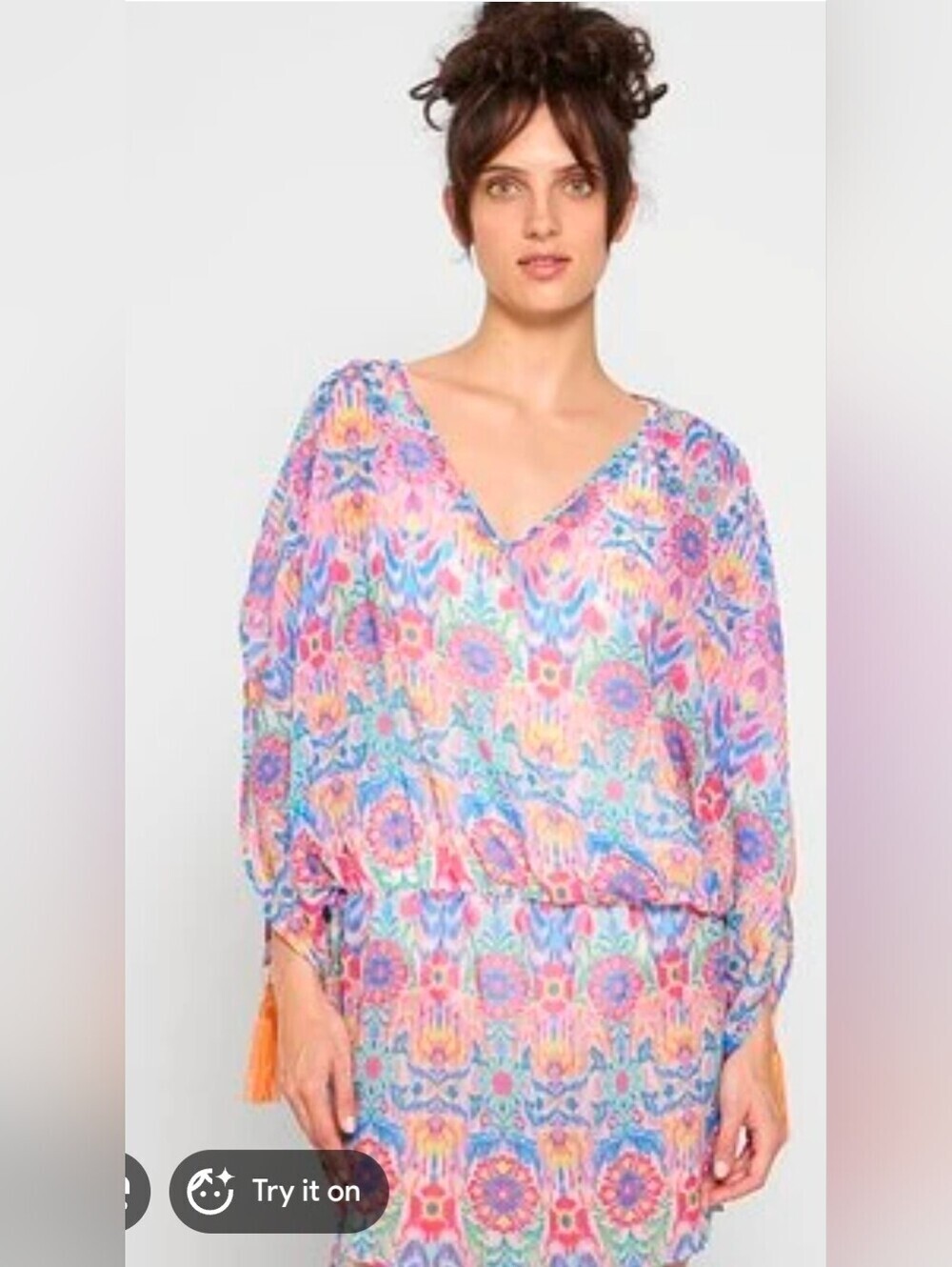 Kurt Geiger London X Matthew Williamson Multicolor Floral Swim Cover-Up XS